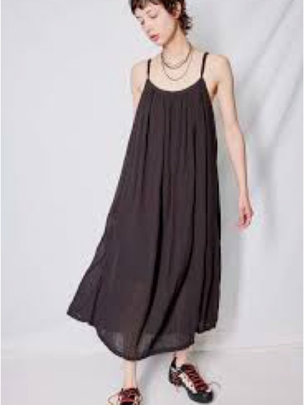 Urban outfitters kimchi Women's Black Sleeveless Flowing Maxi Dress